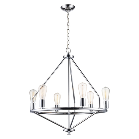 TRANS GLOBE 6 Lt Chandelier-Diamond Cage-Pc 10866 PC